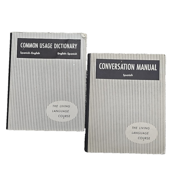 Lot of 2 Vintage 1955 Living Language Course Dictionary & Manual Paperback Books - Picture 1 of 5